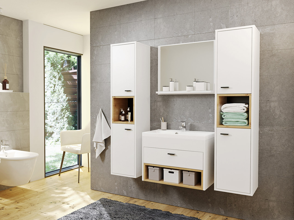 Set baie Velum II (Alb + Stejar artizan)