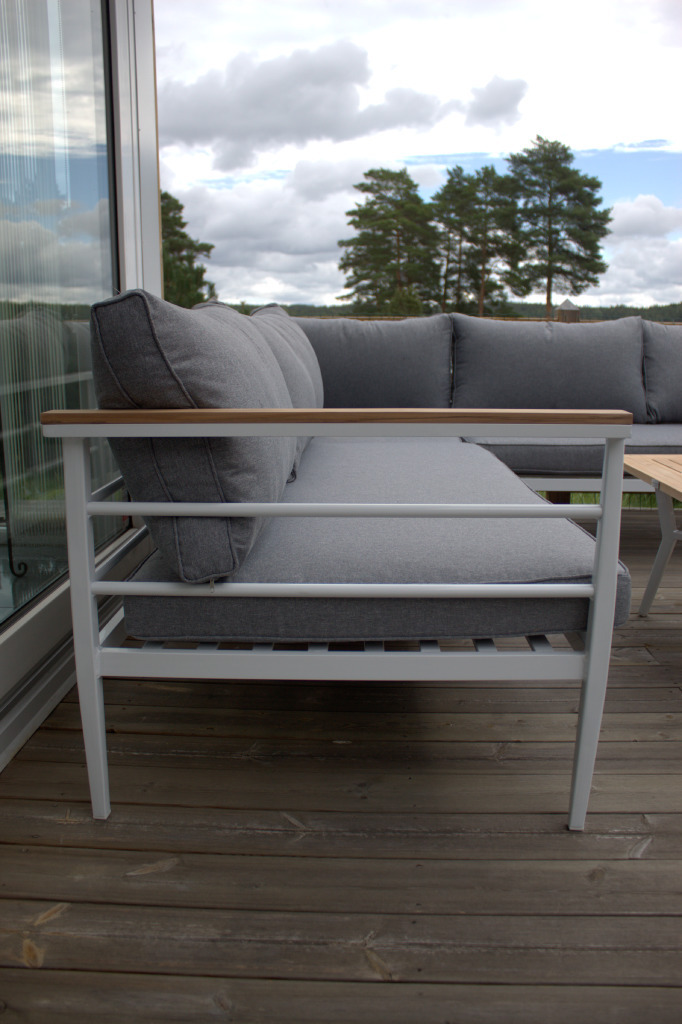 Set mobilier de exterior Dallas 525 (Alb + Gri)