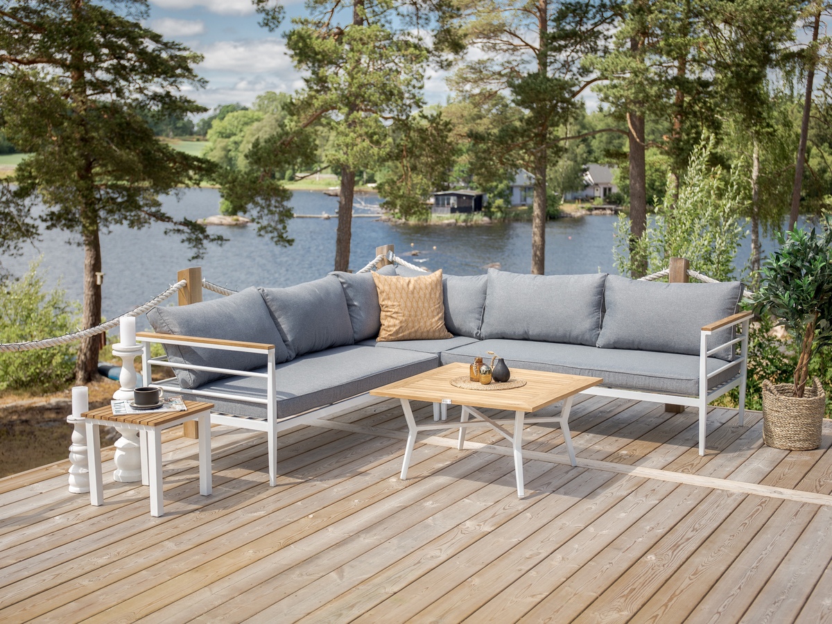 Set mobilier de exterior Dallas 525 (Alb + Gri)