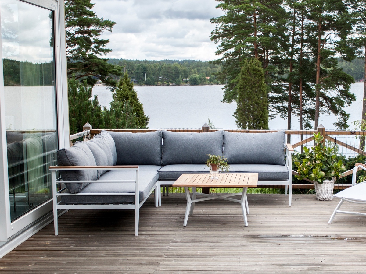 Set mobilier de exterior Dallas 525 (Alb + Gri)