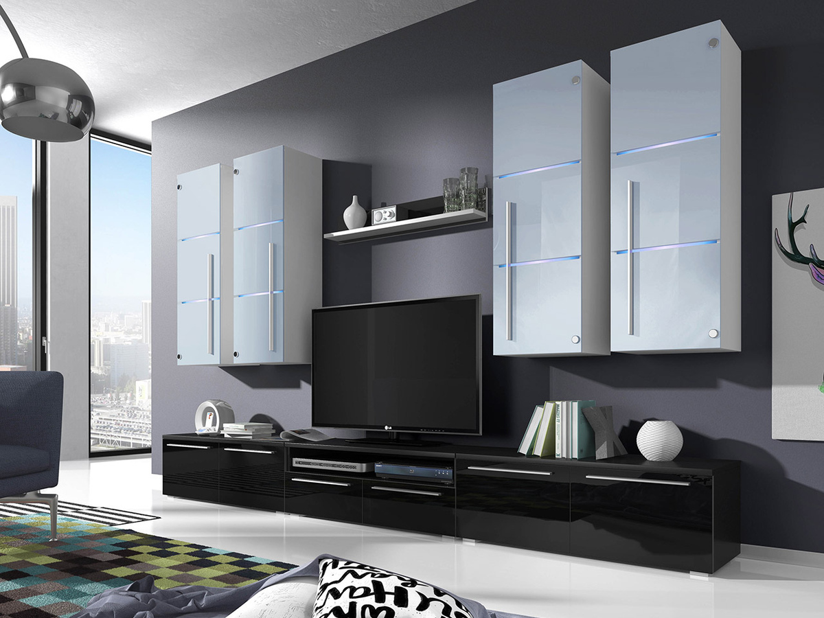 Set de living Flos (Negru + Negru lucios)