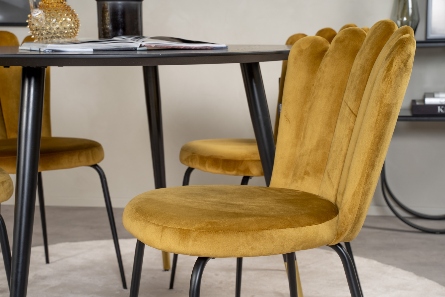 Set de mese Dallas 1177 (Galben + Negru)