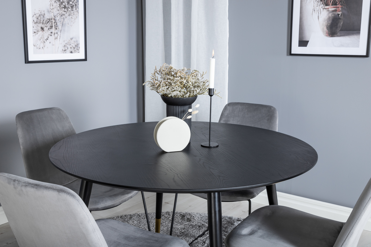 Set de mese Dallas 1189 (Gri + Negru)
