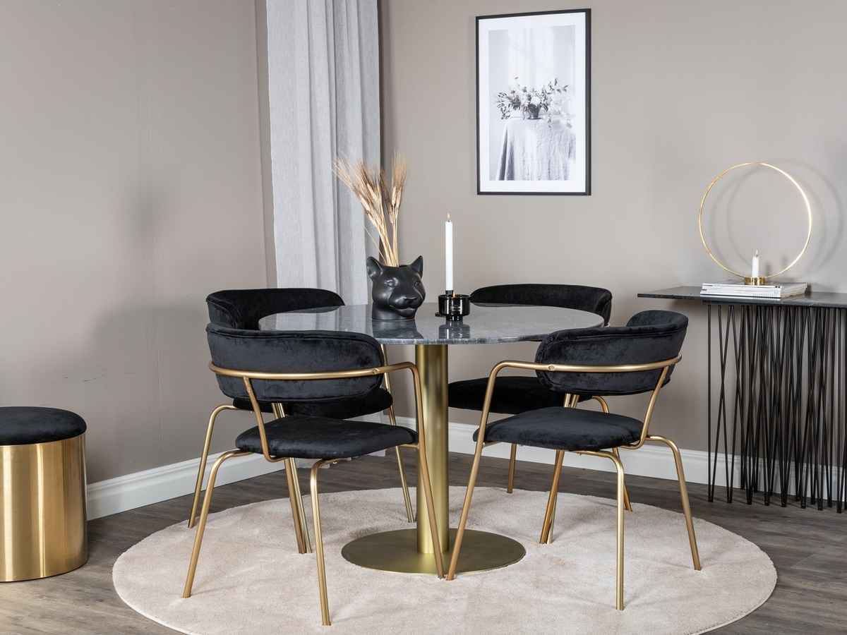 Set de mese Dallas 1208 (Negru + Auriu)