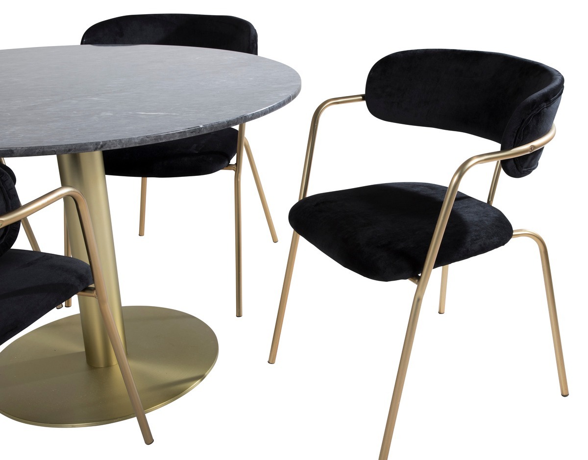 Set de mese Dallas 1208 (Negru + Auriu)