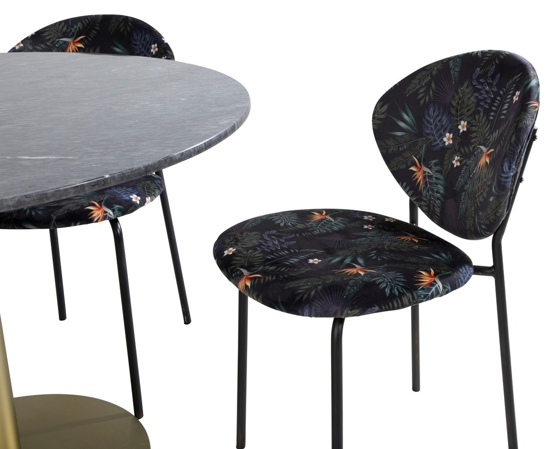 Set de mese Dallas 1209 (Model floral + Negru)