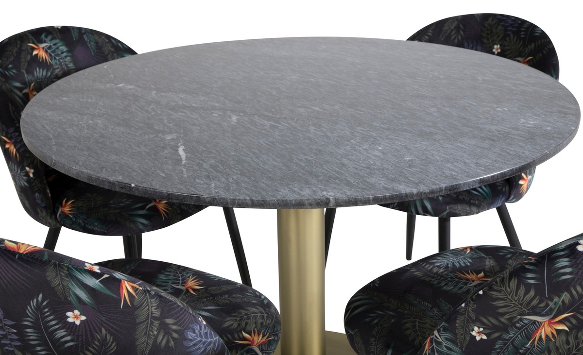 Set de mese Dallas 1219 (Model floral + Negru)