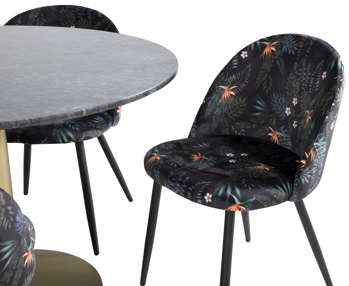 Set de mese Dallas 1219 (Model floral + Negru)
