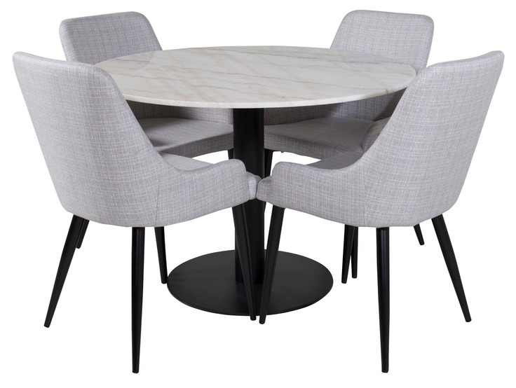 Set de mese Dallas 1300 (Gri deschis + Negru)