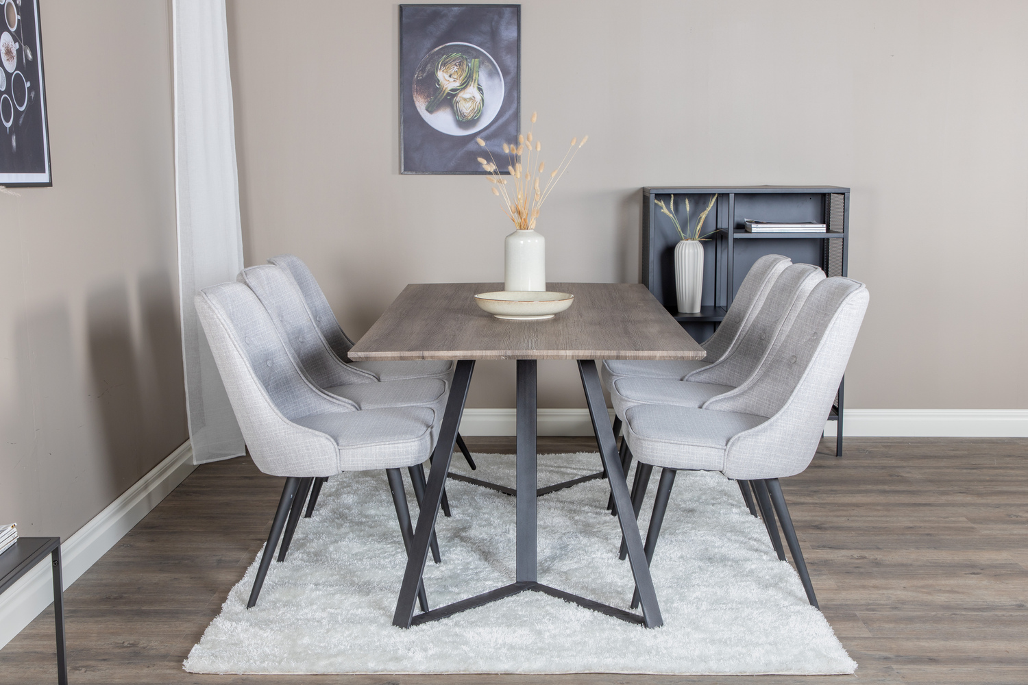 Set de mese Dallas 1347 (Gri + Negru)