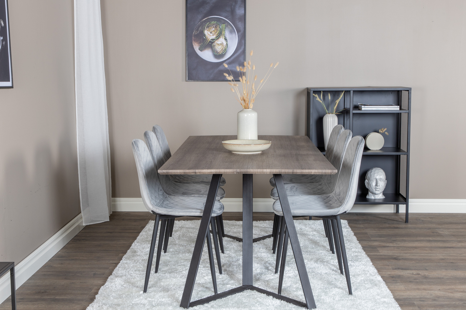 Set de mese Dallas 1357 (Gri + Negru)