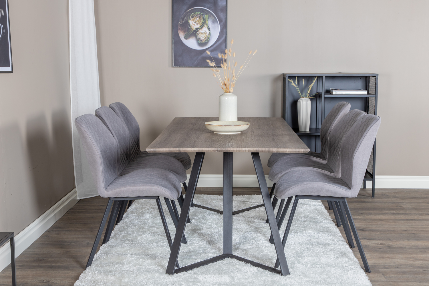 Set de mese Dallas 1359 (Gri + Negru)