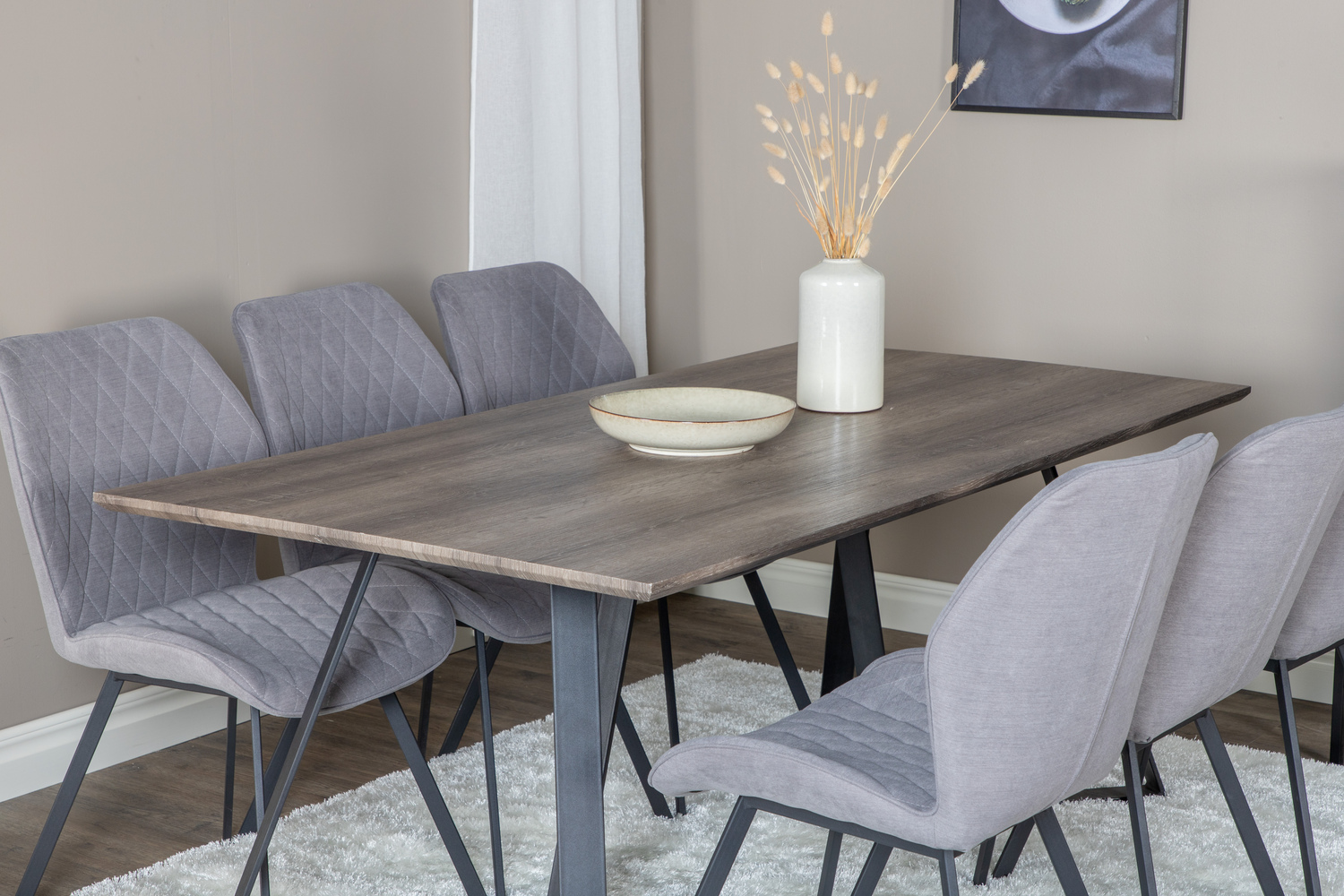 Set de mese Dallas 1359 (Gri + Negru)