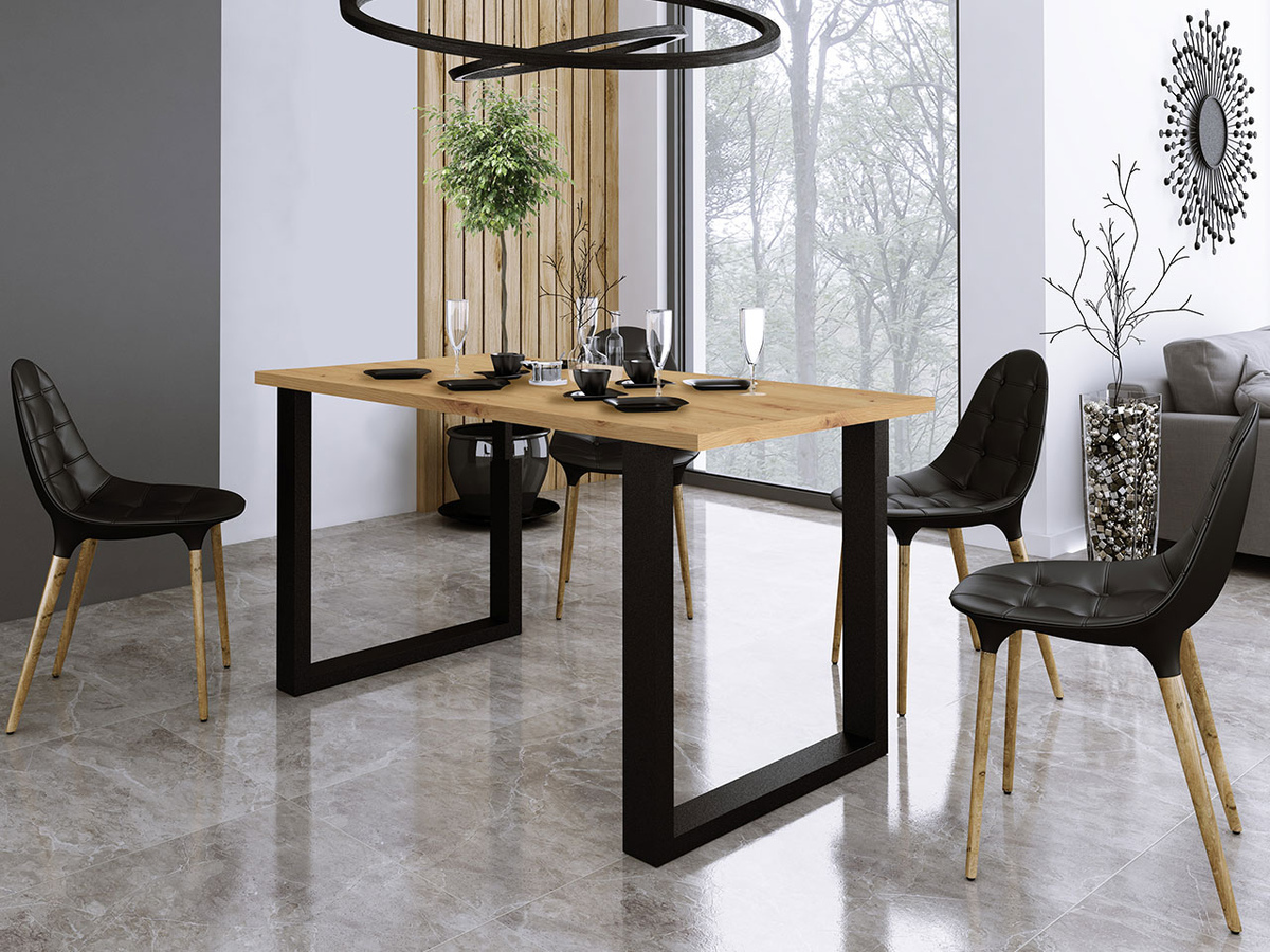 Masă Tucson 136 (Stejar artizan + Negru)