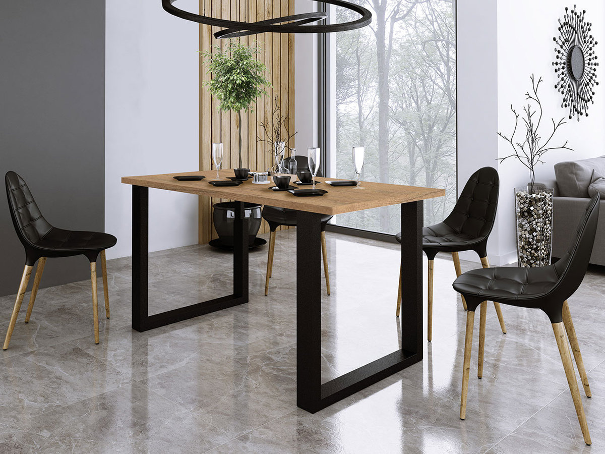 Masă Tucson 136 (Stejar Lancelor + Negru)