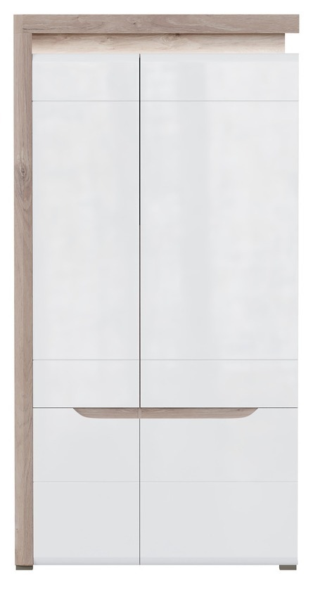 Dulap Revelmi 107 (Stejar + Alb lucios)