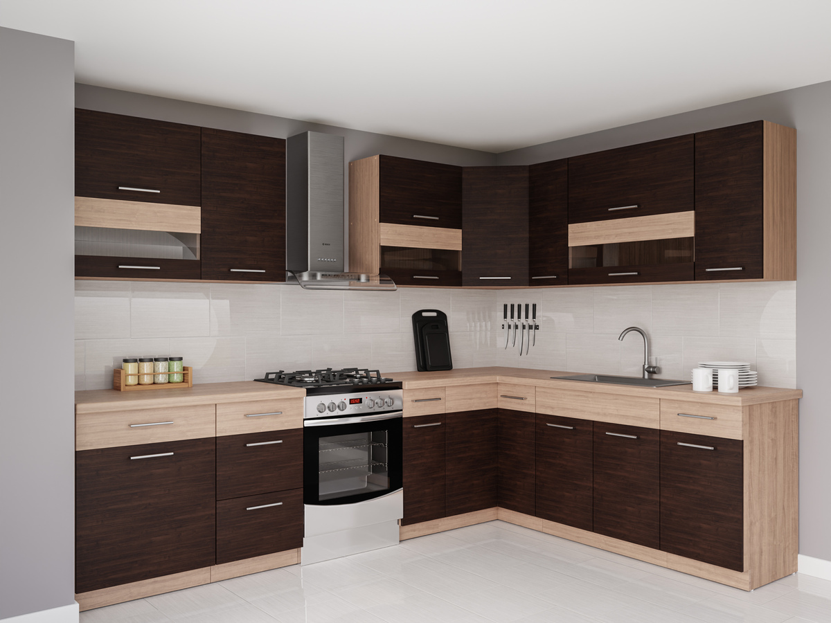 Set de bucătărie modular Mode Dark 130