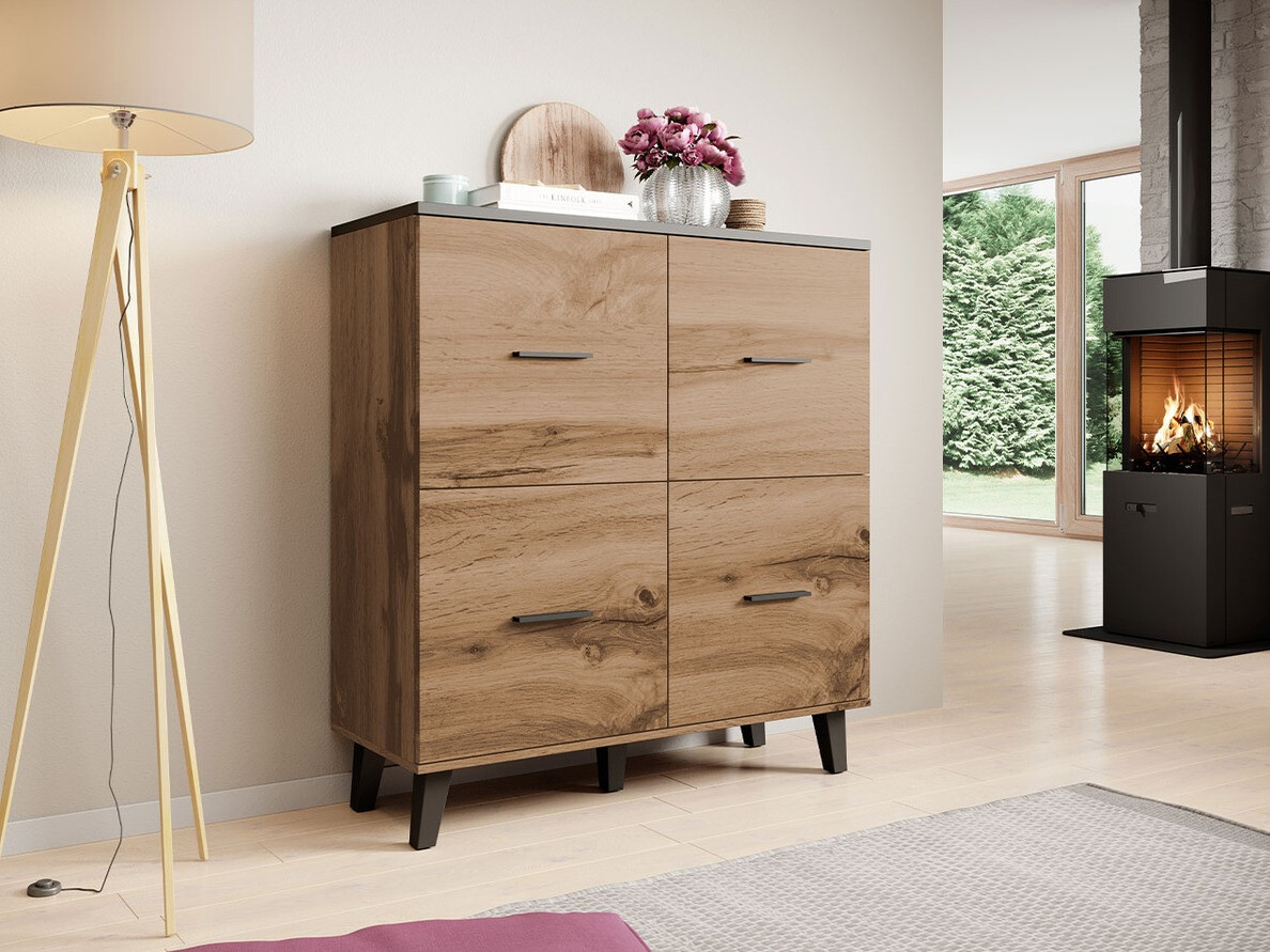 Bufet Larfloi 105 (Stejar Wotan + Negru)