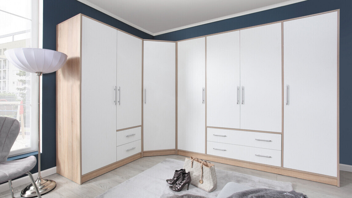 Dulap Cavmero 105 (Stejar Sonoma + Alb)