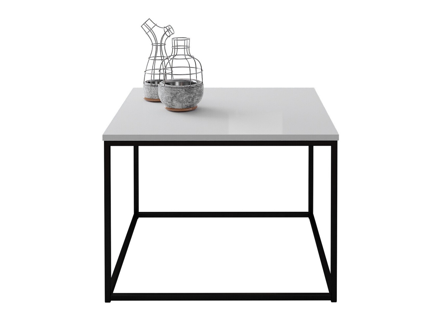 Măsuță de cafea Germantown 105 (Negru mat + Alb lucios)