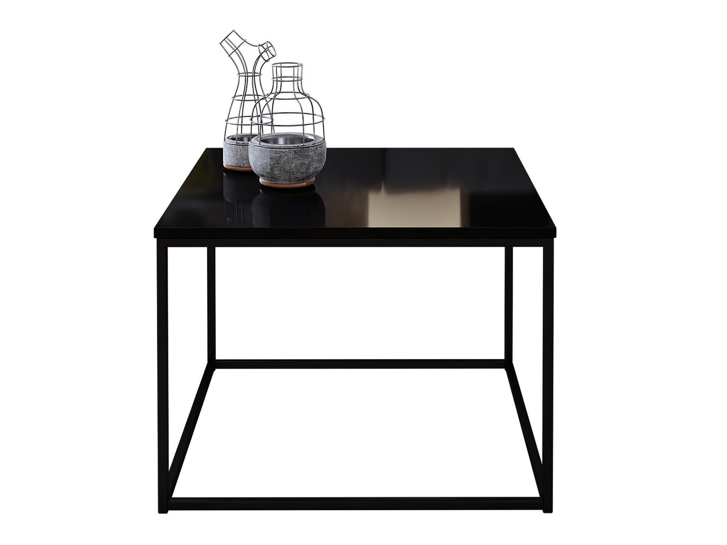 Măsuță de cafea Germantown 105 (Negru mat + Negru lucios)