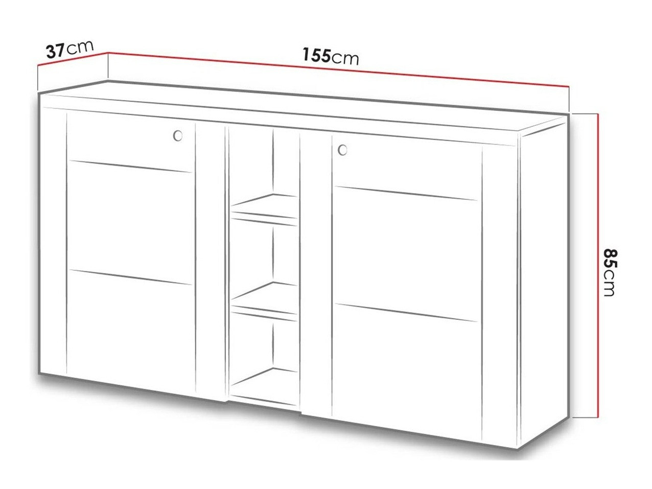 Bufet Salelbo 106 (Pin deschis + Trufa stejar)