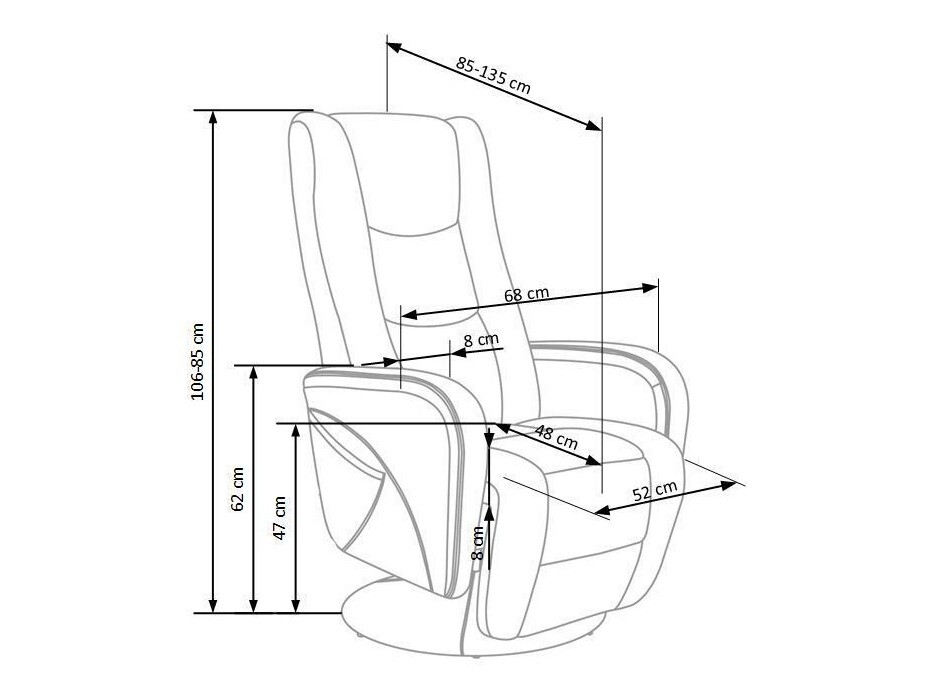 Fotoliu recliner Houston 493 (Cappuccino)