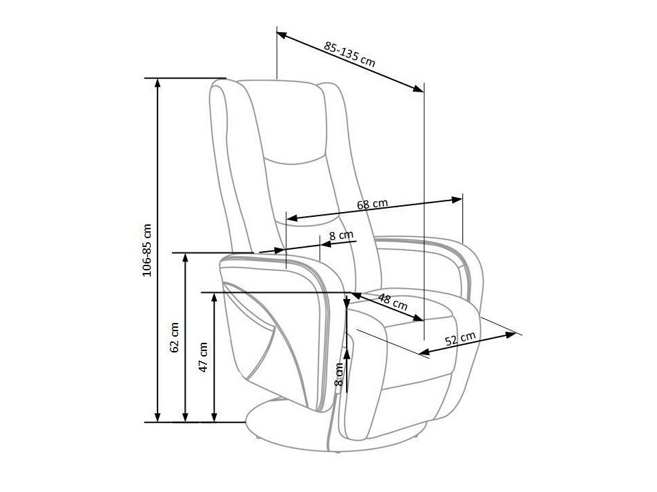 Fotoliu recliner Houston 493 (Gri)