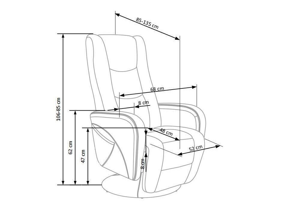 Fotoliu recliner Houston 493 (Negru)