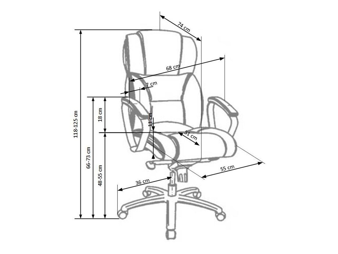 Scaun de birou Houston 595 (Negru)