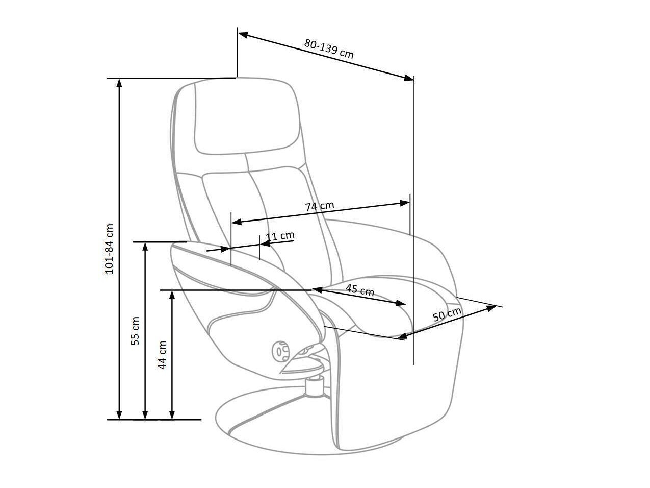 Fotoliu recliner Houston 492 (Cappuccino)
