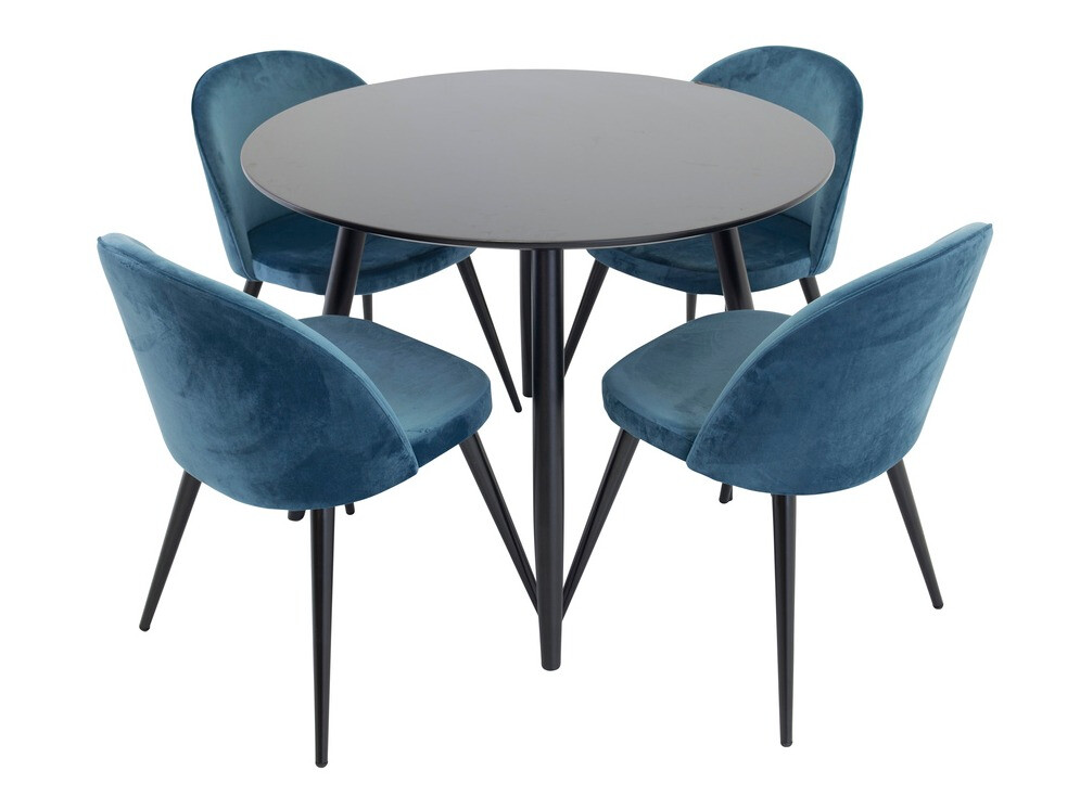 Scaun Dallas 153 (Albastru inchis + Negru)