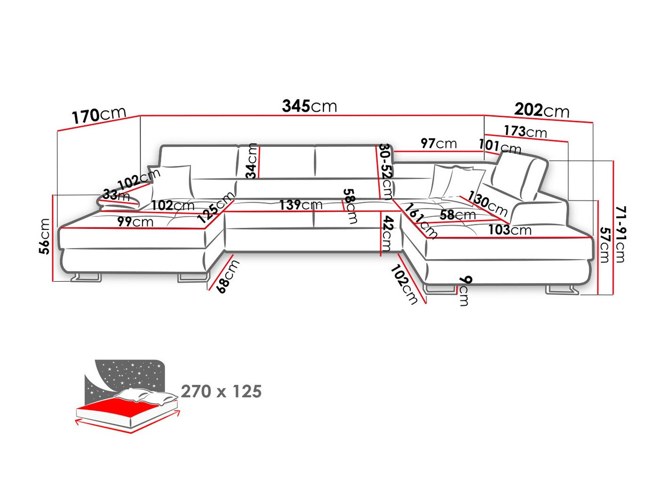 Colțar Comfivo Ruta IV (Soft 017 + Lux 06 + Soft 017)