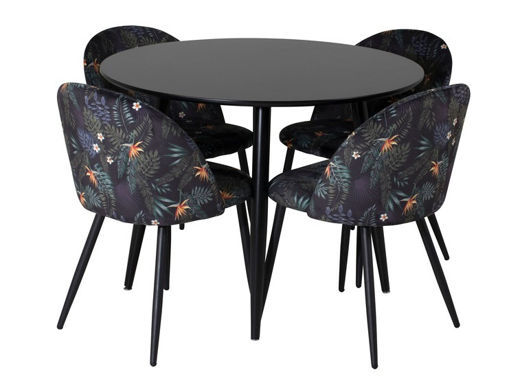 Scaun Dallas 153 (Model floral + Negru)