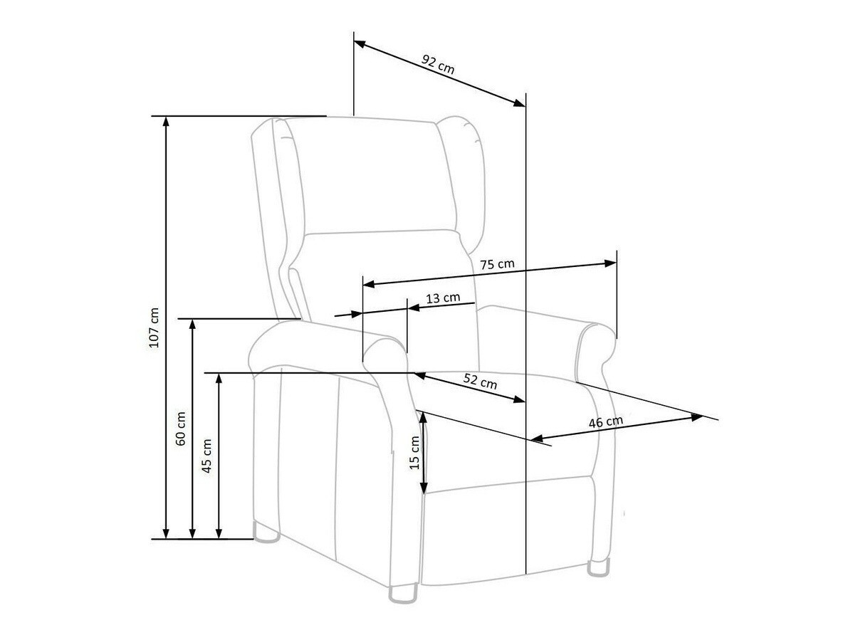 Fotoliu recliner Houston 878 (Bluvel 14)