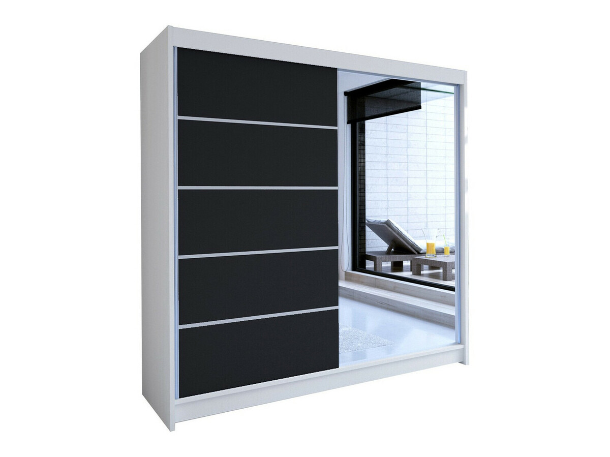 Dulap Closico Cavaris III (Alb + Negru)