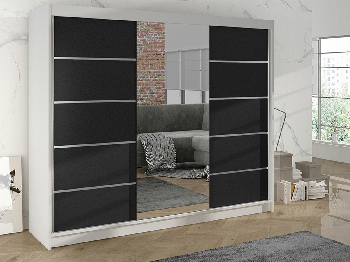 Dulap Closico Durion IV (Alb + Negru)