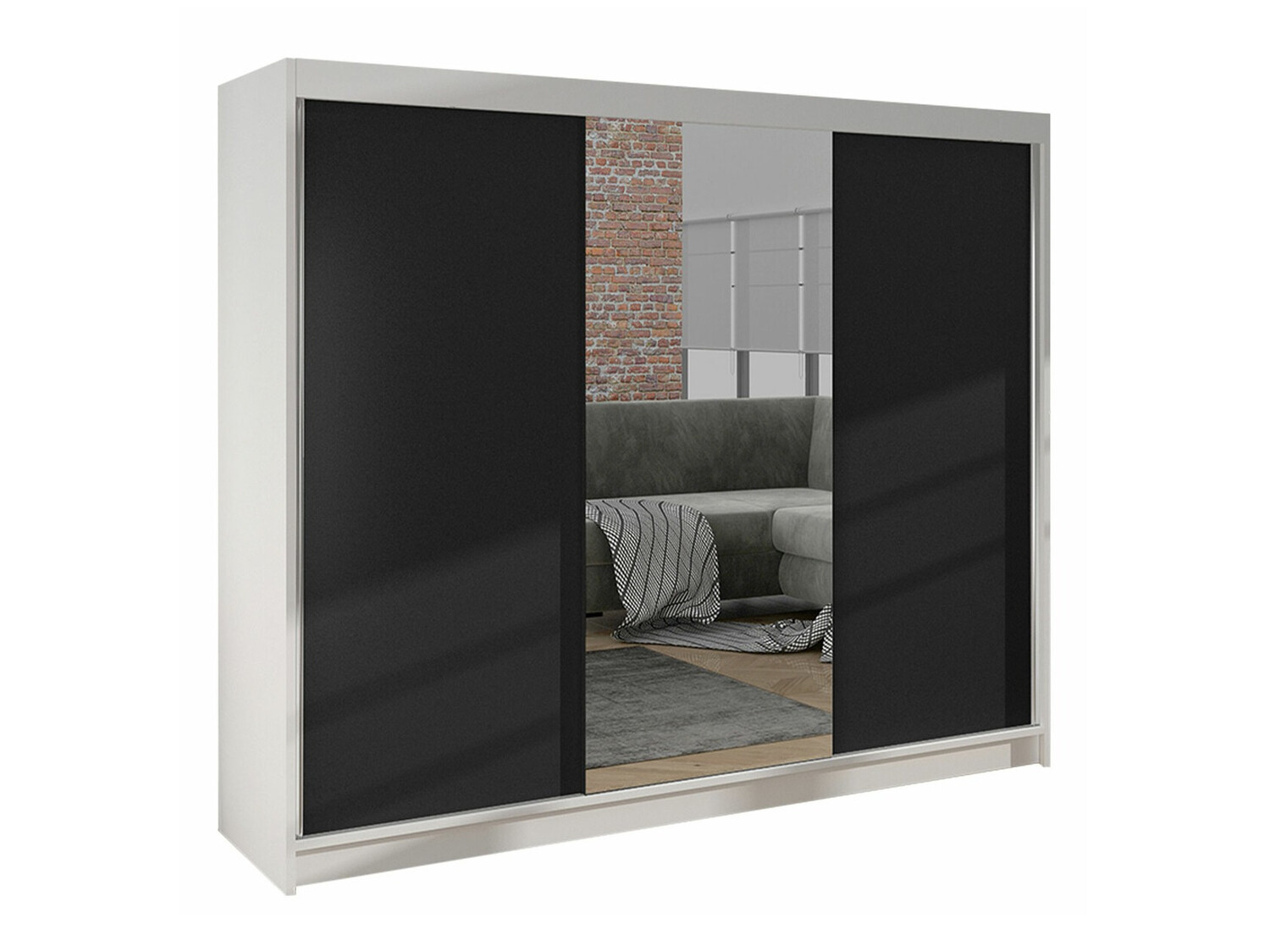 Dulap Closico Durion I (Alb + Negru)