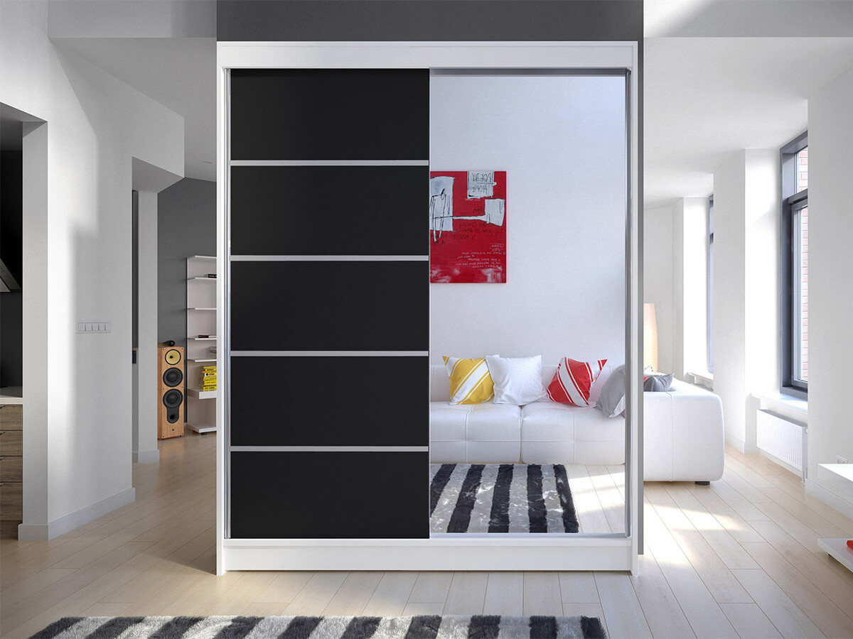 Dulap Closico Vastor III (Alb + Negru)