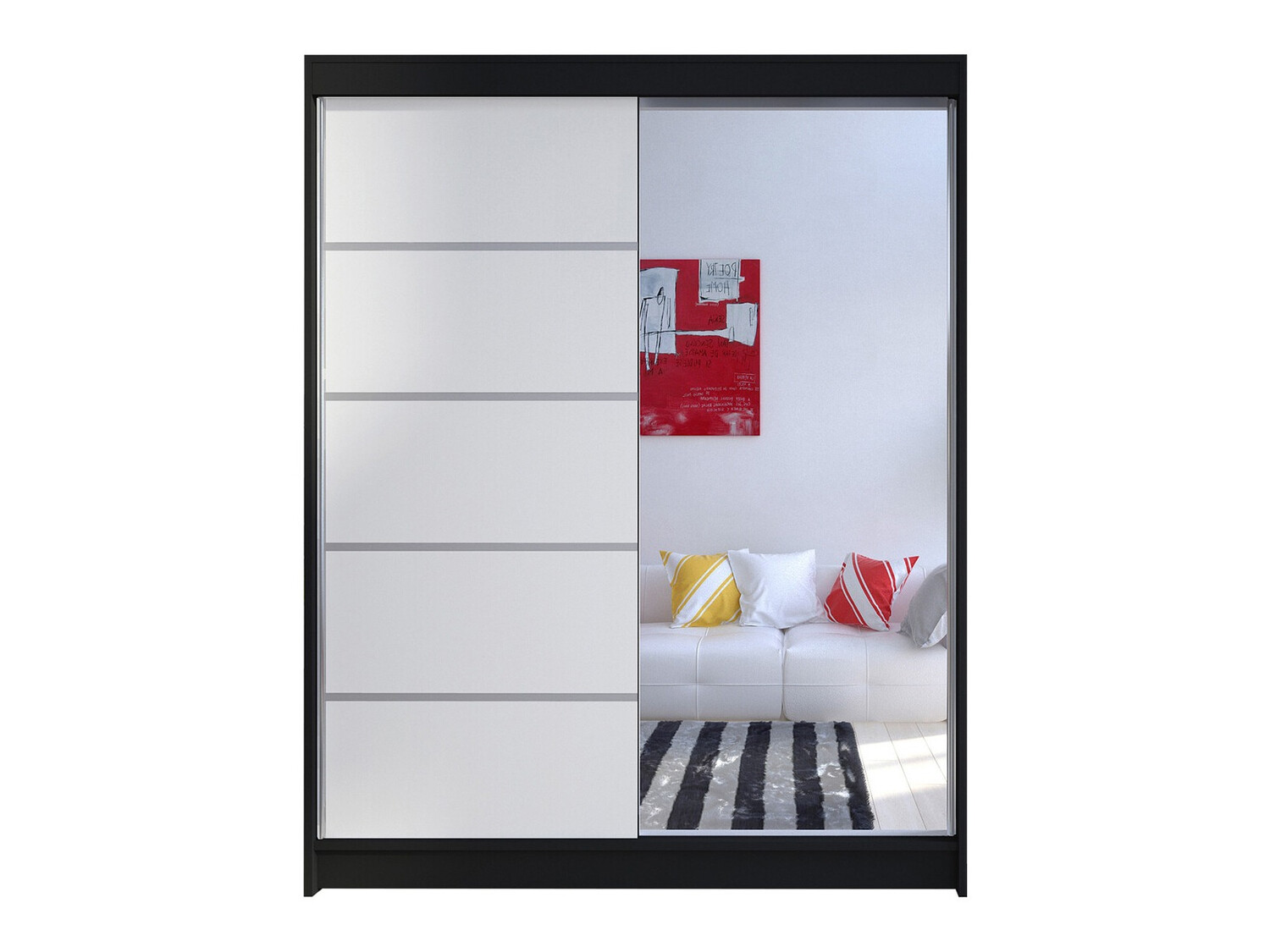 Dulap Closico Vastor III (Negru + Alb)