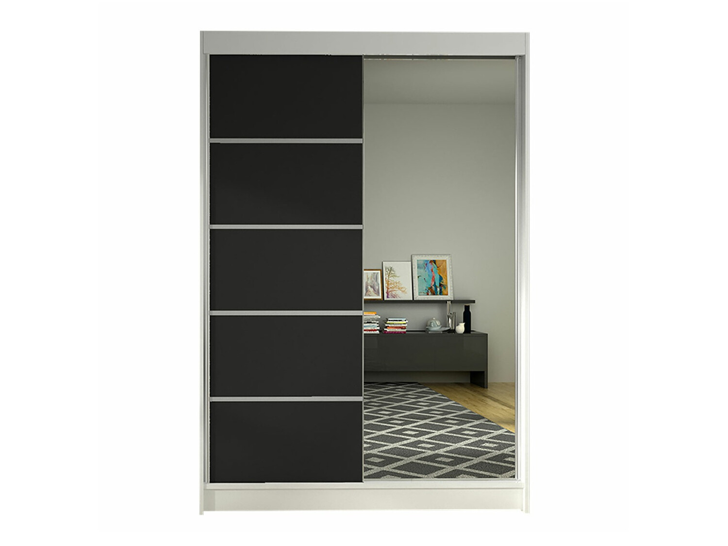 Dulap Closico Salvor III (Alb + Negru)