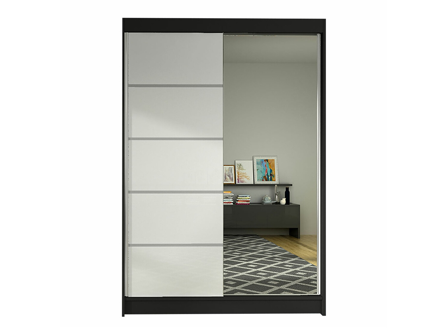Dulap Closico Salvor III (Negru + Alb)