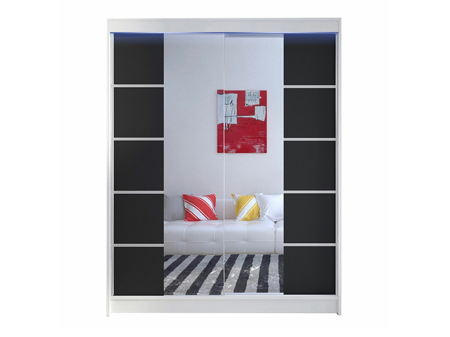 Dulap Closico Vastor V (Alb + Negru)
