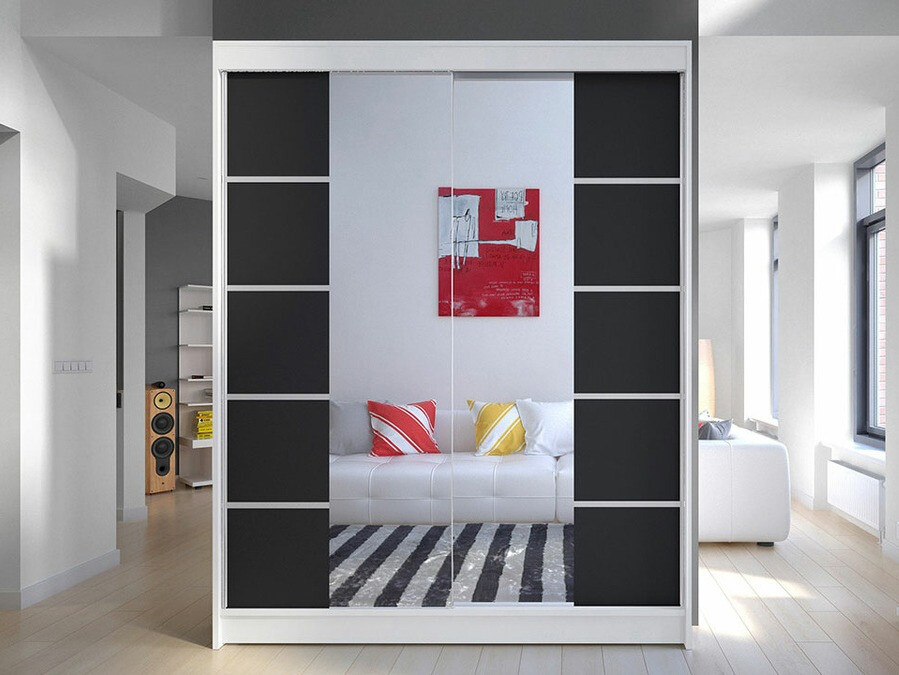 Dulap Closico Vastor V (Alb + Negru)