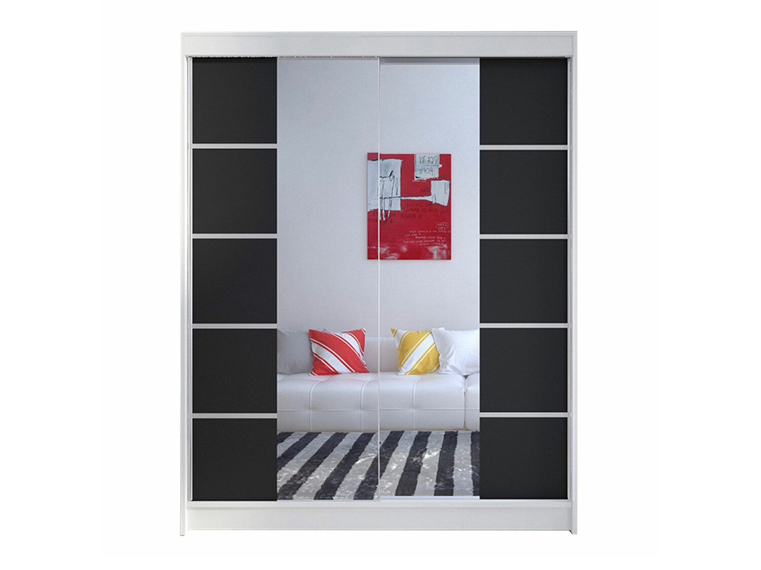 Dulap Closico Vastor V (Alb + Negru)