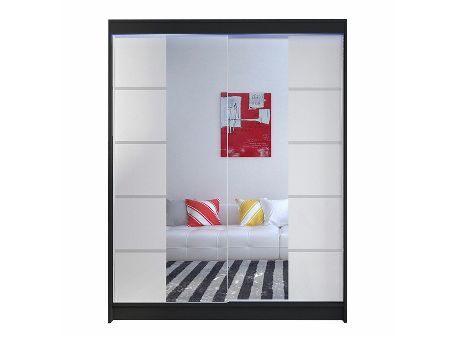 Dulap Closico Vastor V (Negru + Alb)