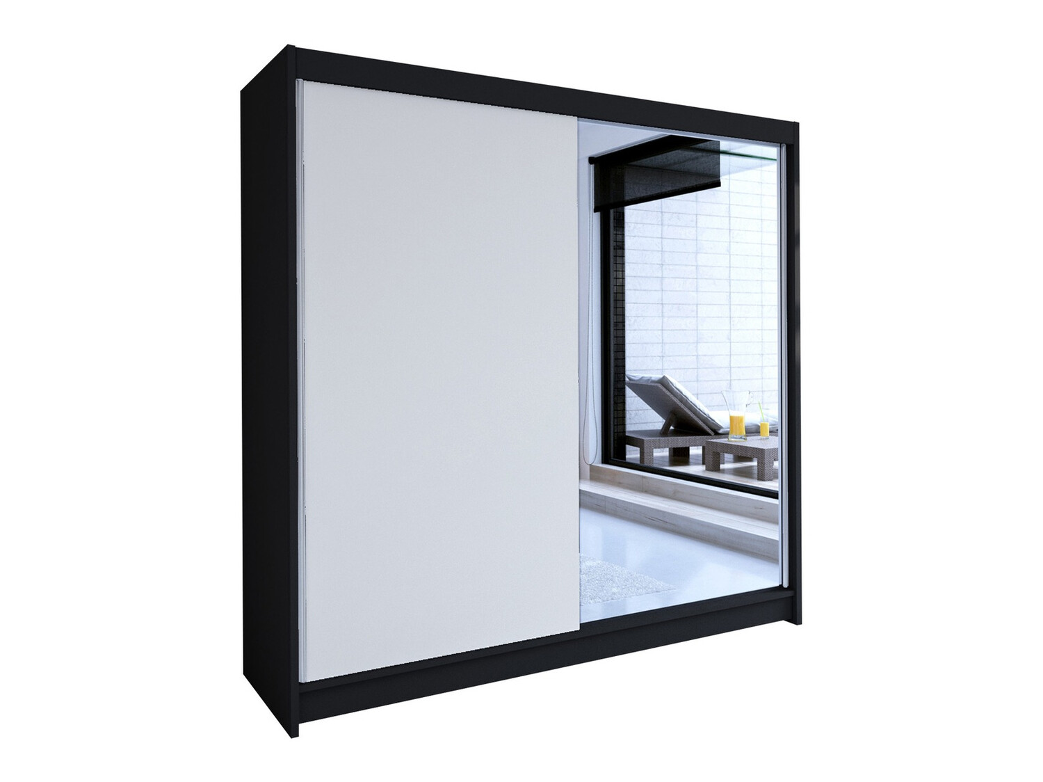 Dulap Closico Cavaris I (Negru + Alb)