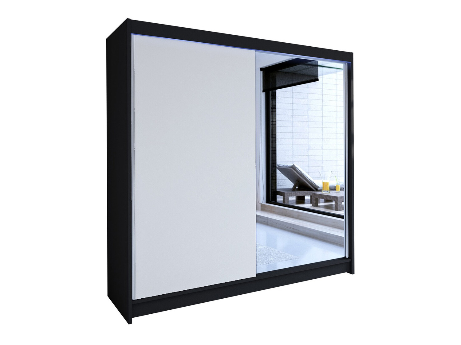 Dulap Closico Cavaris I (Negru + Alb)