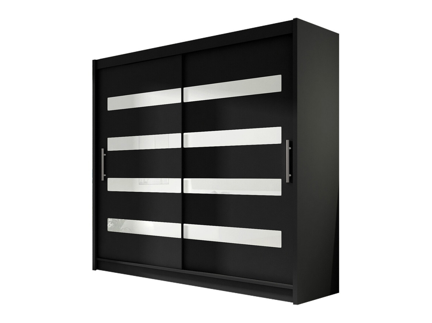 Dulap Closico Pallor XI (Negru + Alb lucios)