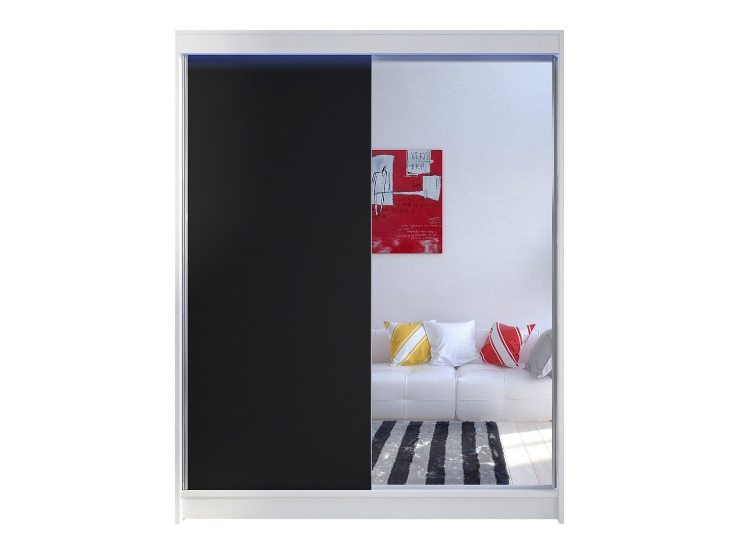 Dulap Closico Vastor I (Alb + Negru)